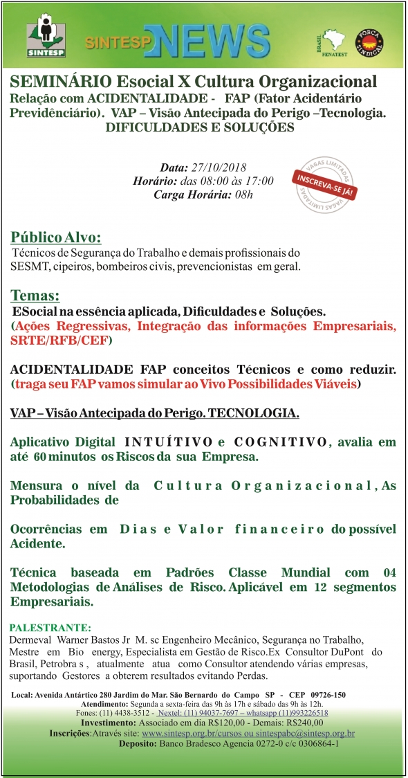 SEMINÁRIO e-SOCIAL X CULTURA ORGANIZACIONAL